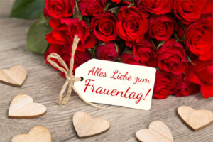 Zum Frauentag am 8. März verteilt die Fürstengalerie Rosen an alle Frauen